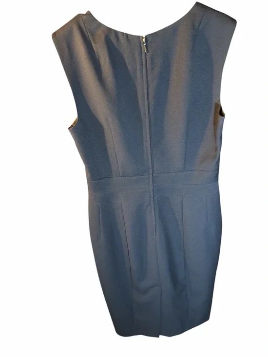 BGL Navy Blue Sleeveless Sheath Dress Size 10/12 (EU42) Professional Office Wear - Picture 2 of 3